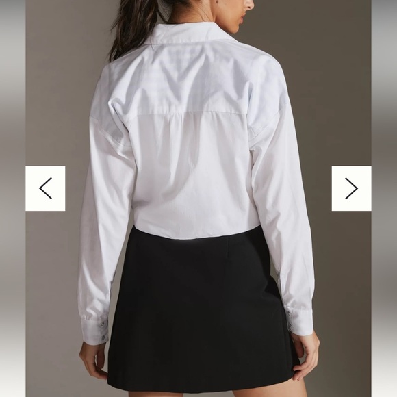 NWT MAEVE BY ANTHROPOLOGIE Tie-Front Button Down Collared Shirt Size 8 - Picture 5 of 12